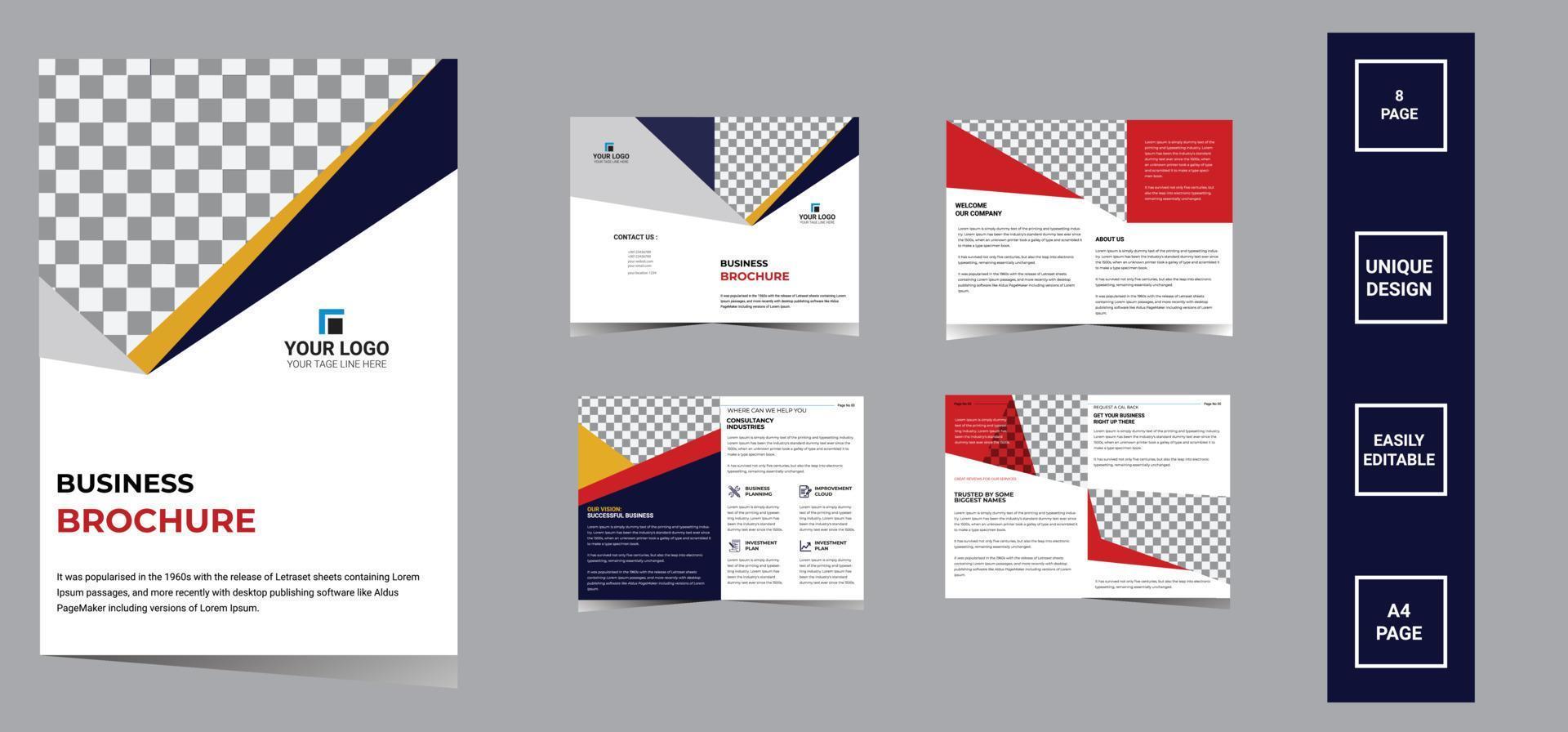 Professional corporate business brochure or booklet Template Vector