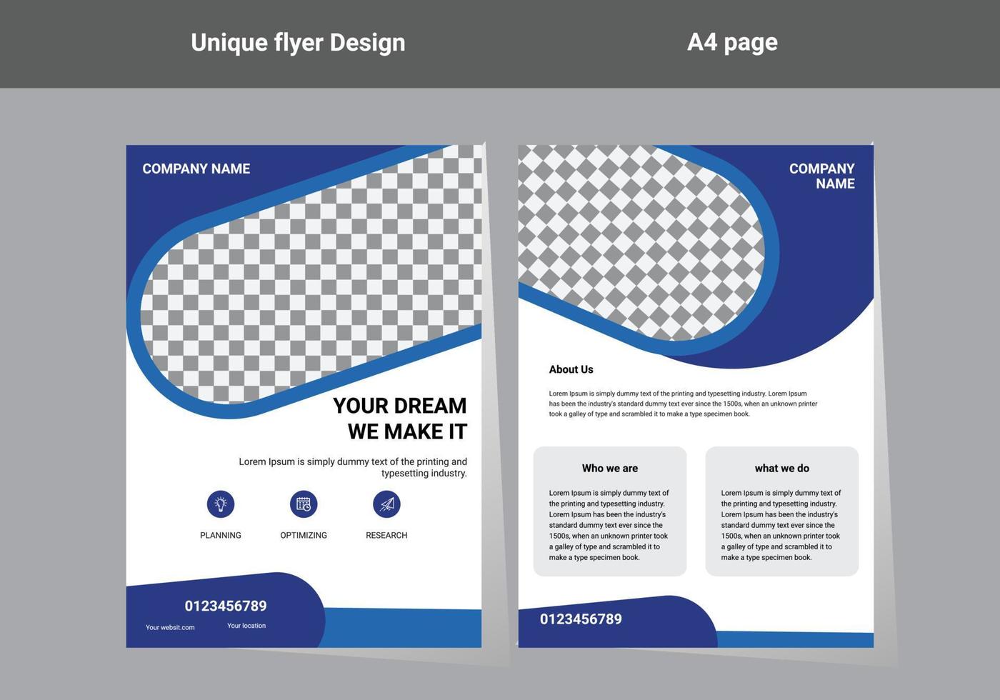 flyer design template vector