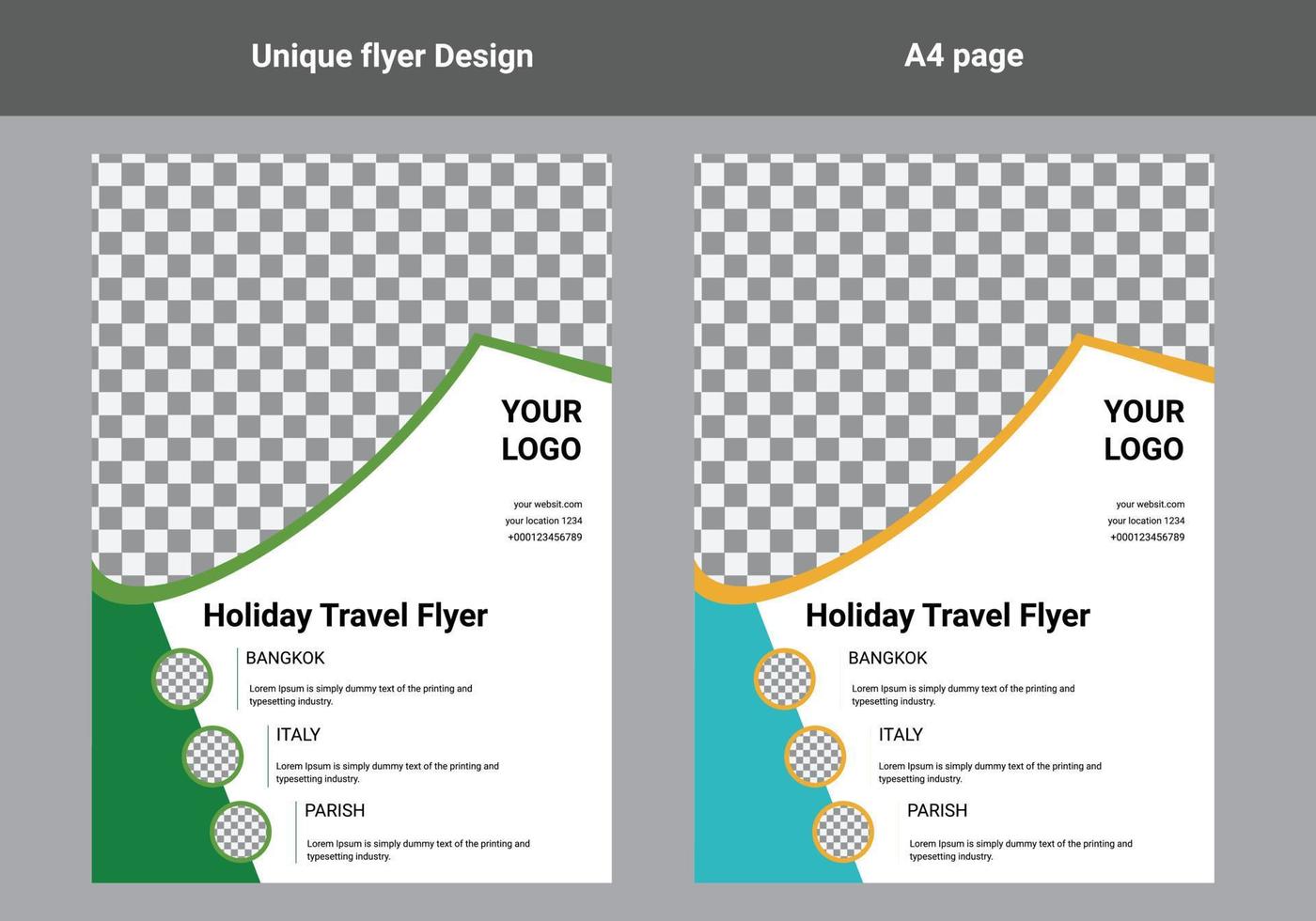 plantilla a4 de diseño de volante vector