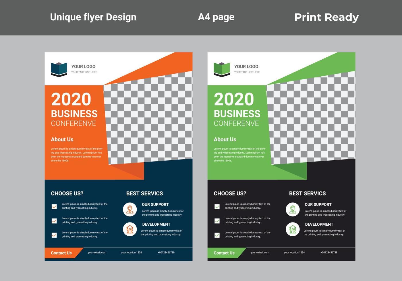 flyer design layout template vector