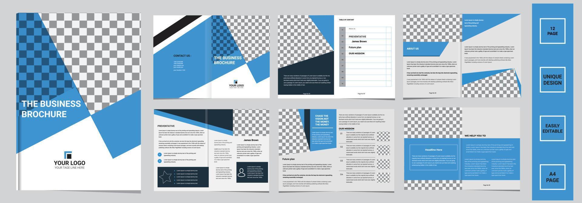 corporate business brochure template vector