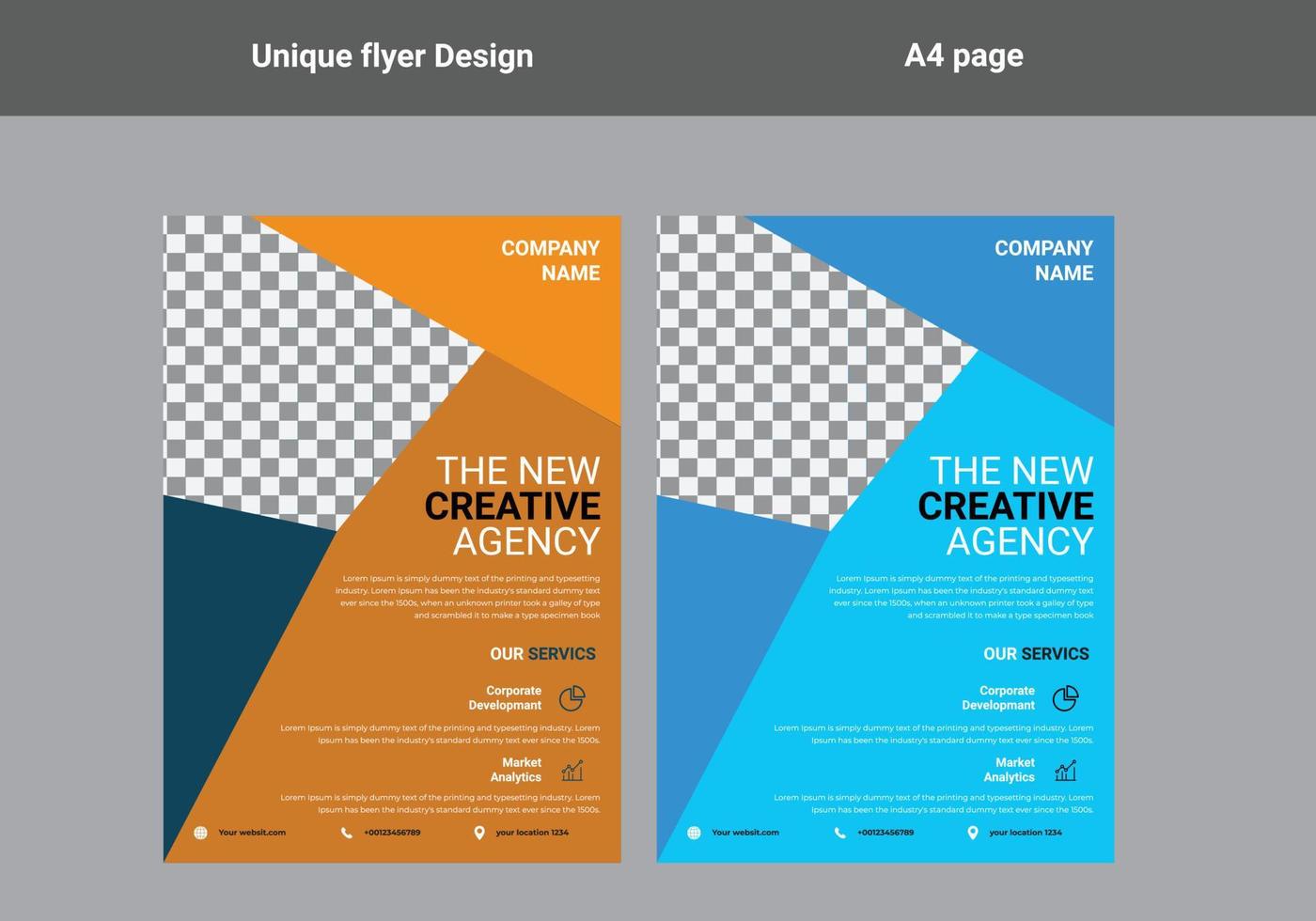 flyer design layout template vector