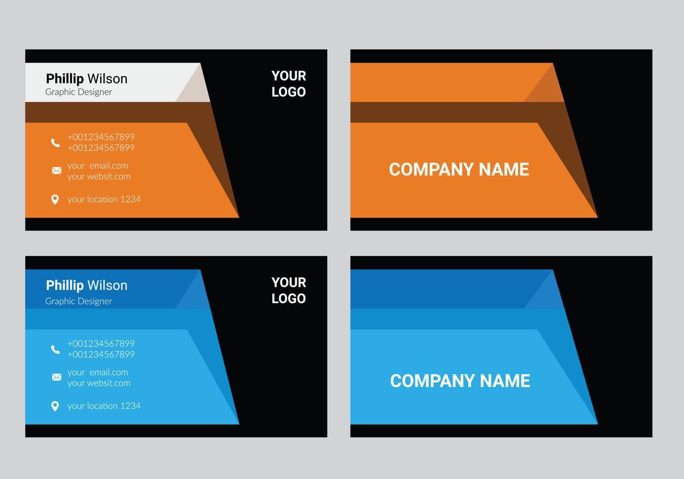 Professional and Creative Business Card Template vector