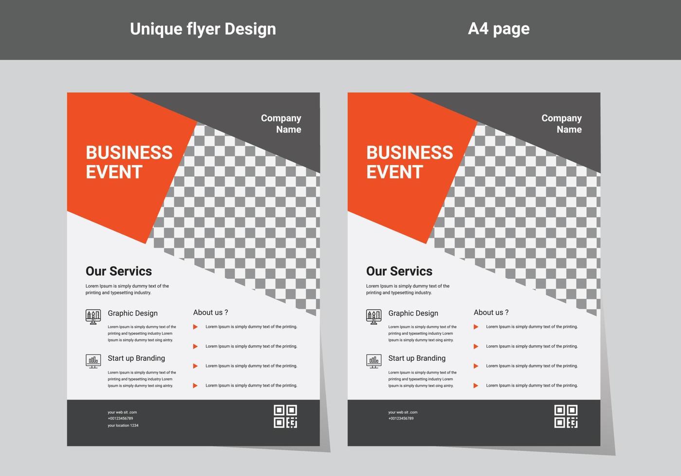 flyer design a4 template vector