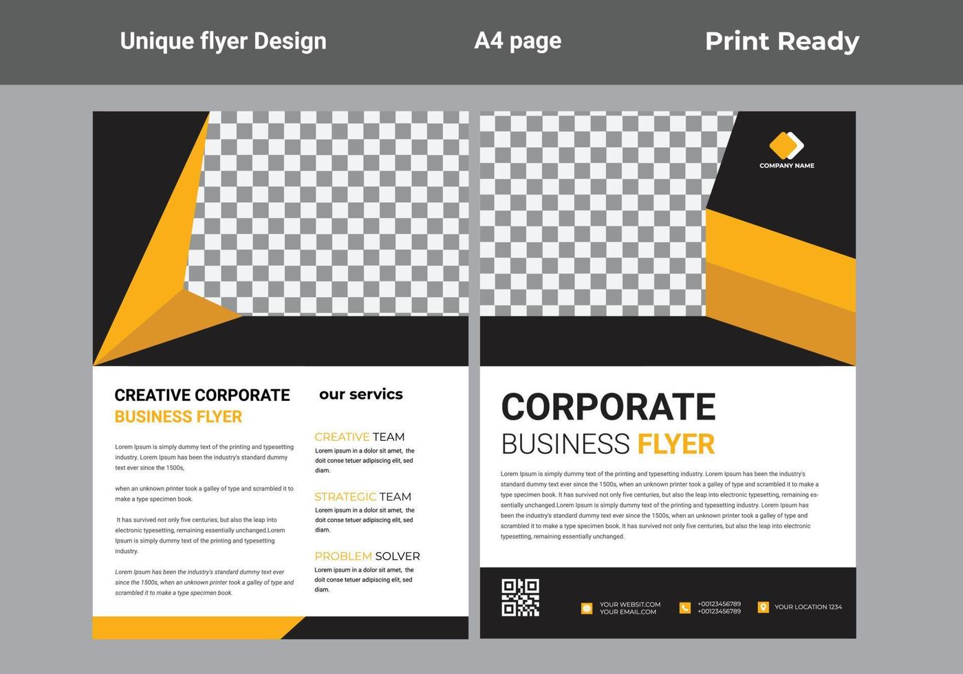 flyer design template vector