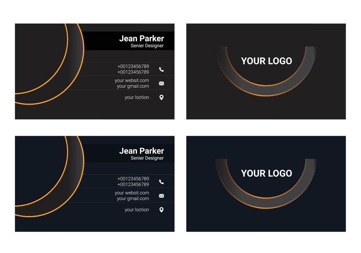 business card template design vector