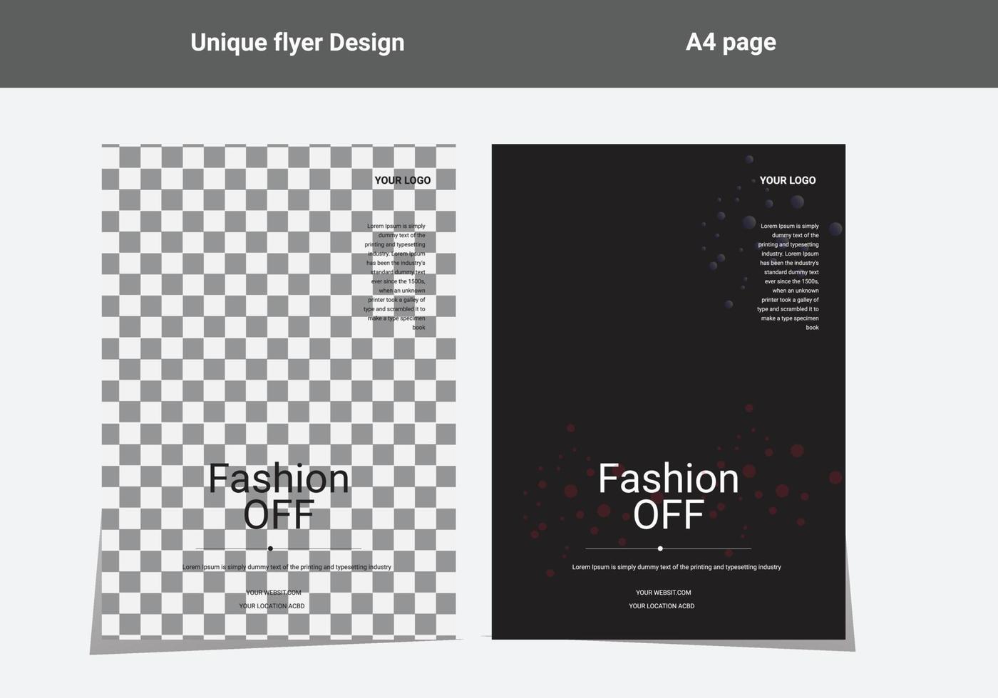flyer design a4 template vector