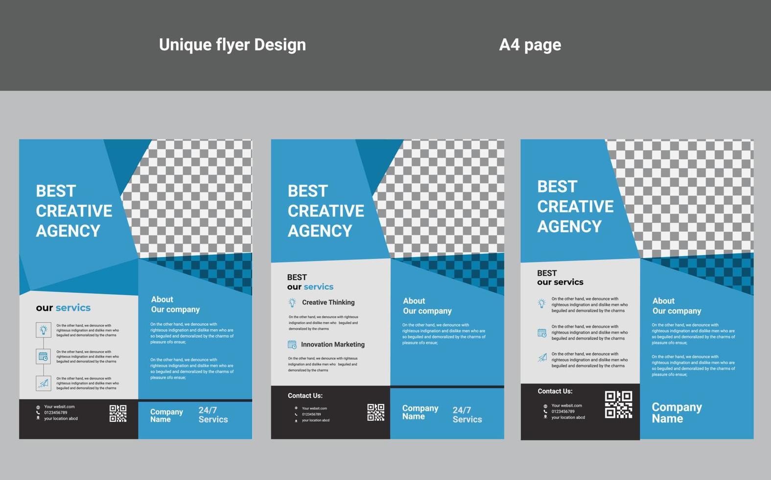 flyer design layout template vector