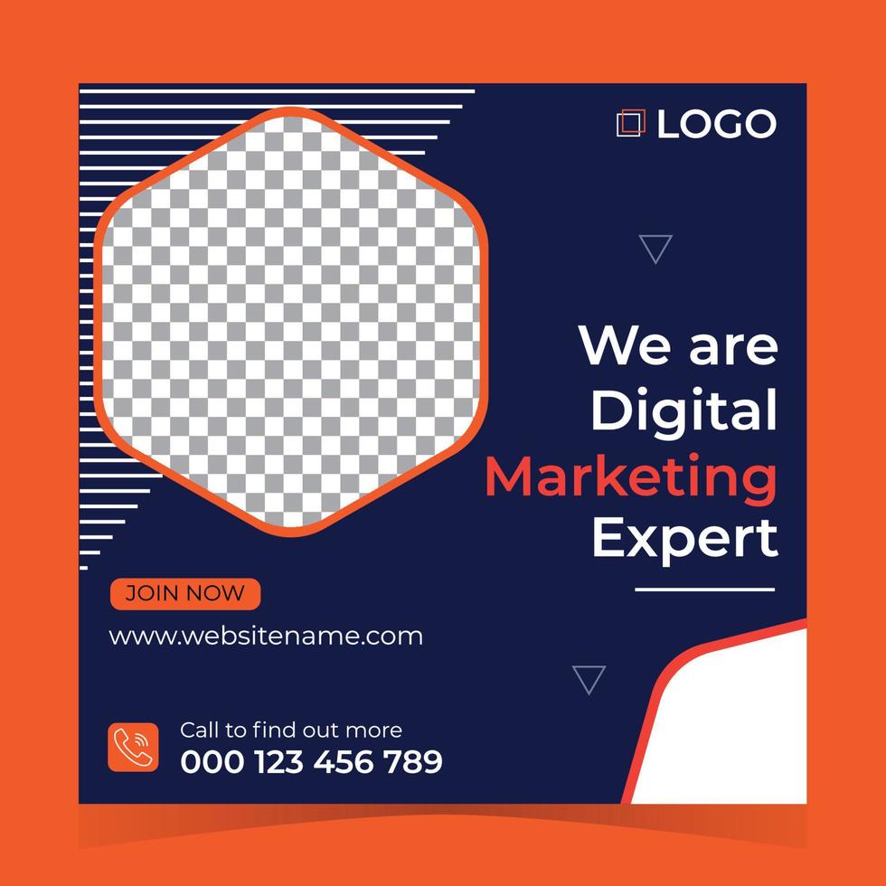 Digital Marketing social media post vector