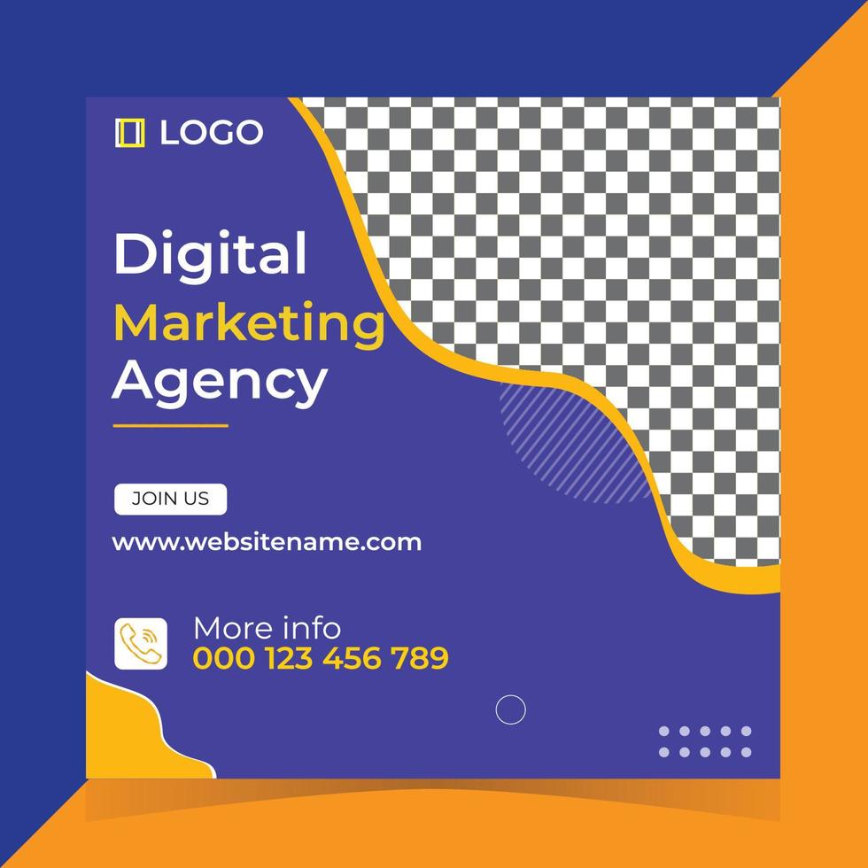 Digital marketing social media post vector