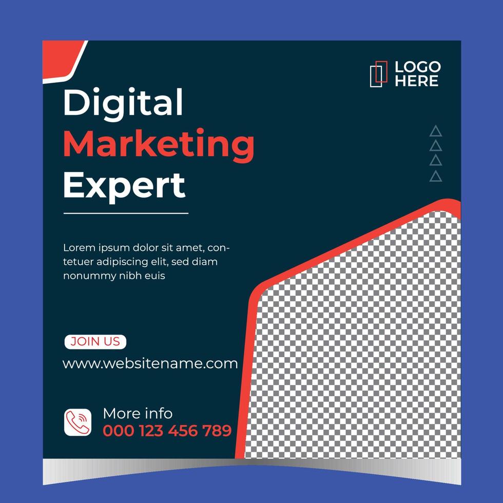 Digital Marketing social media post vector