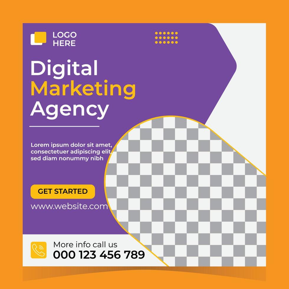 Digital Marketing social media post vector