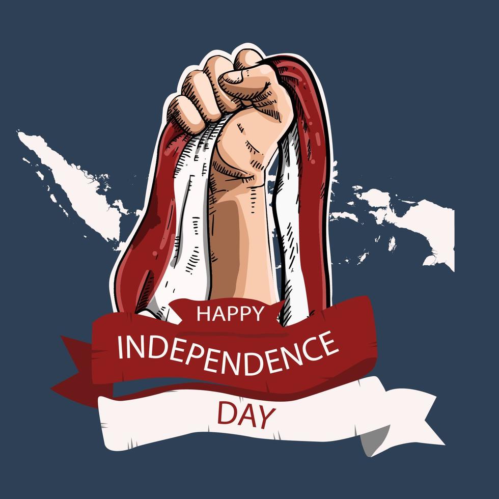indonesia independence day free vector
