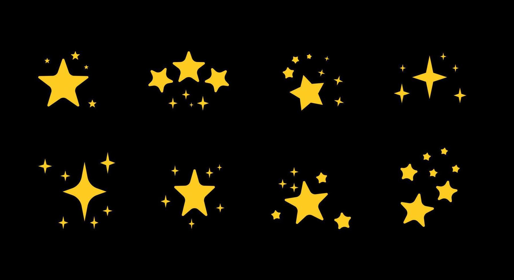 ilustración de estrellas brillantes en el cielo vector