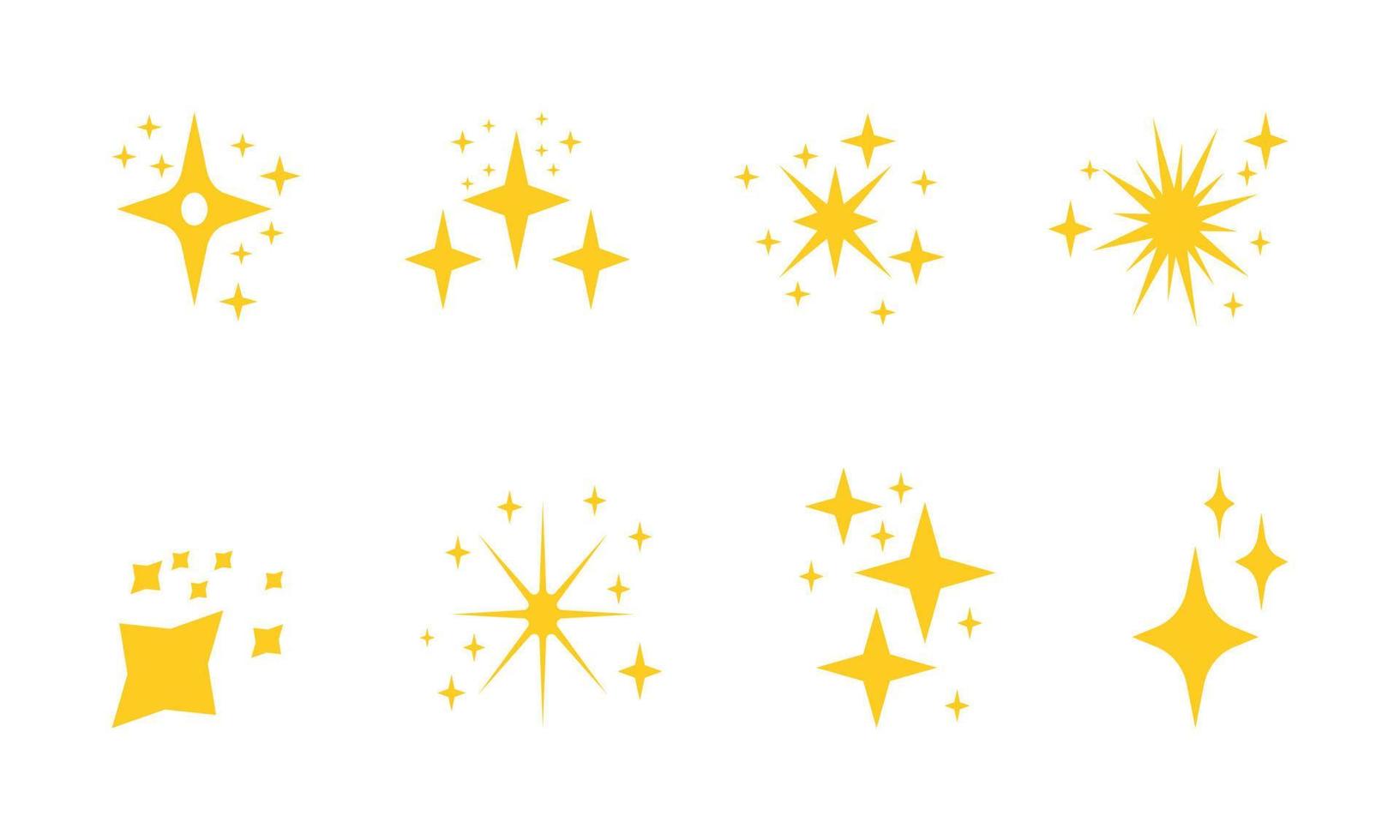 Illustration of sparkling stars in the sky vector