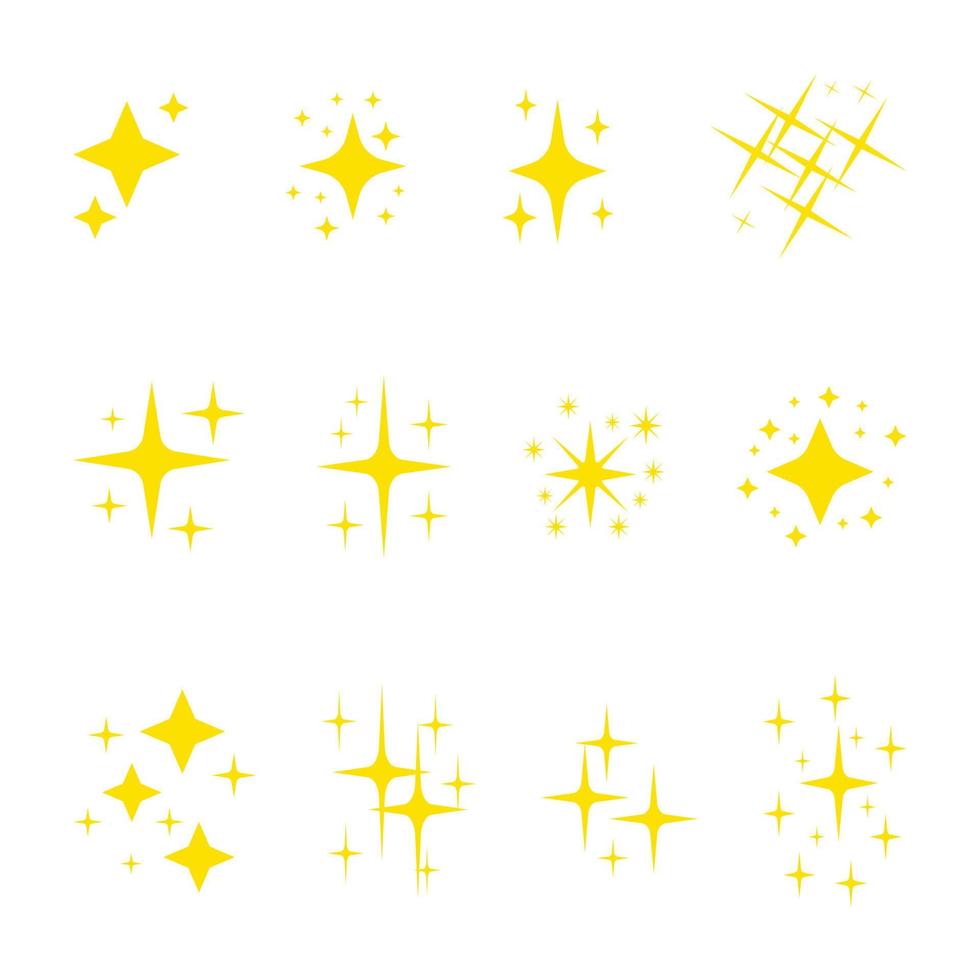 Illustration of sparkling stars in the sky vector