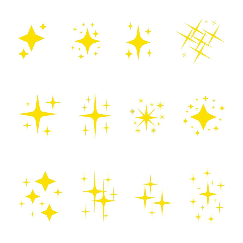 ilustración de estrellas brillantes en el cielo vector