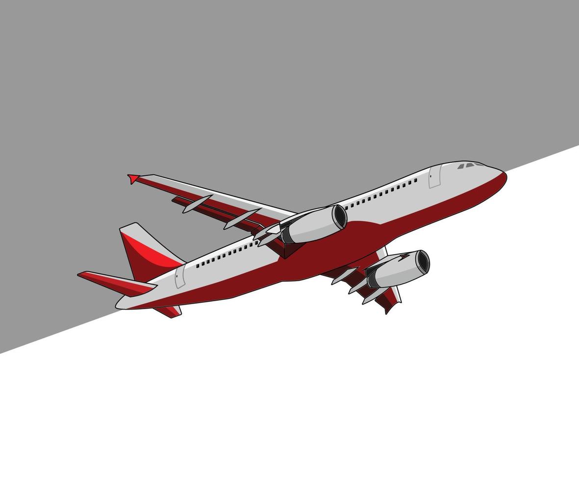 airplane in the sky vector