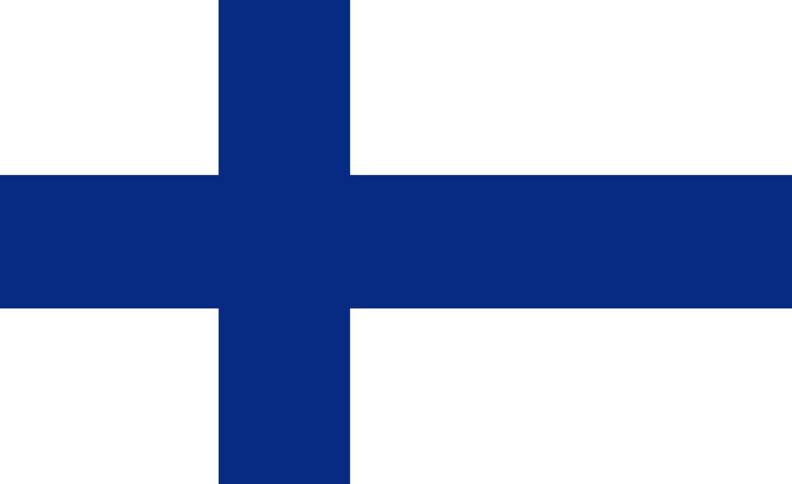 bandera de finlandia. proporciones correctas. colores oficiales. bandera nacional de finlandia. vector