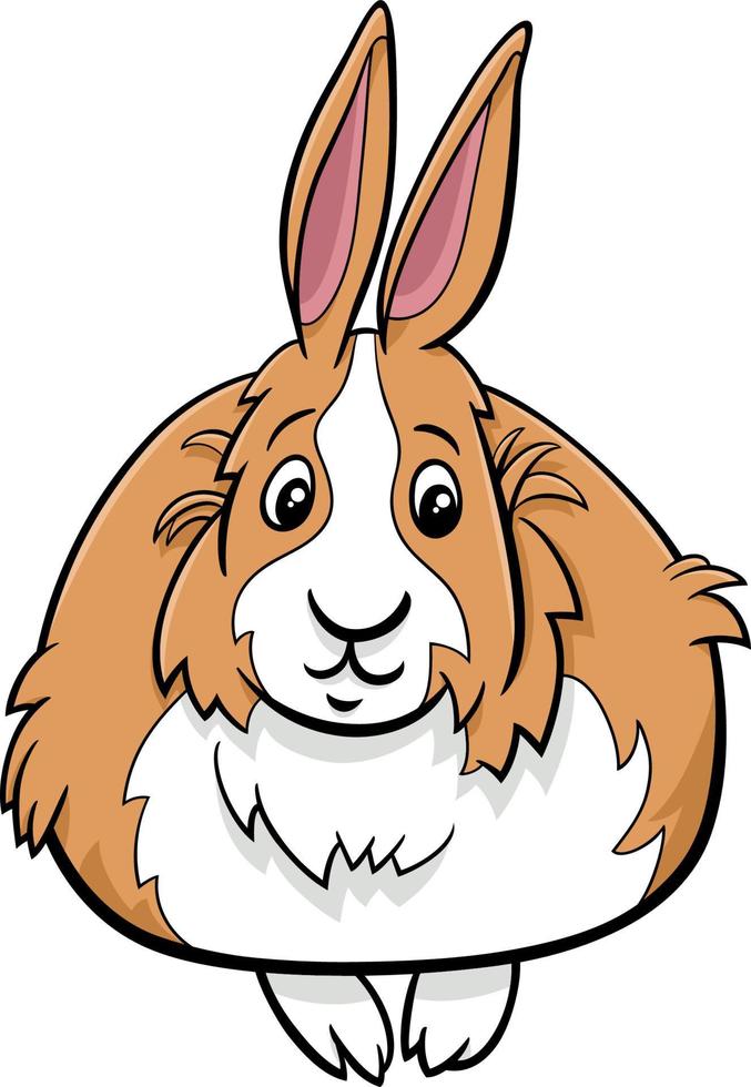 cartoon cute dwarf rabbit comic animal character vector