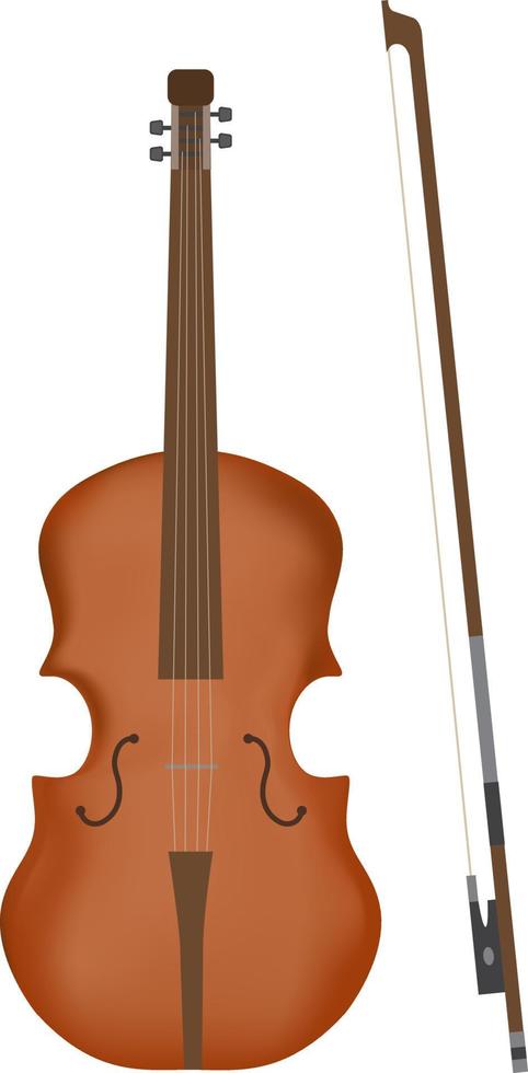 Ilustración de vector de violín para decoración