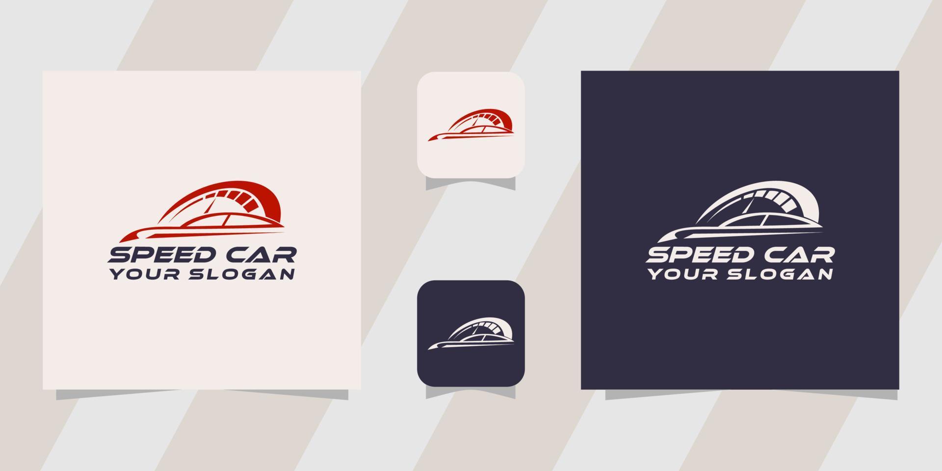 speed car logo template vector