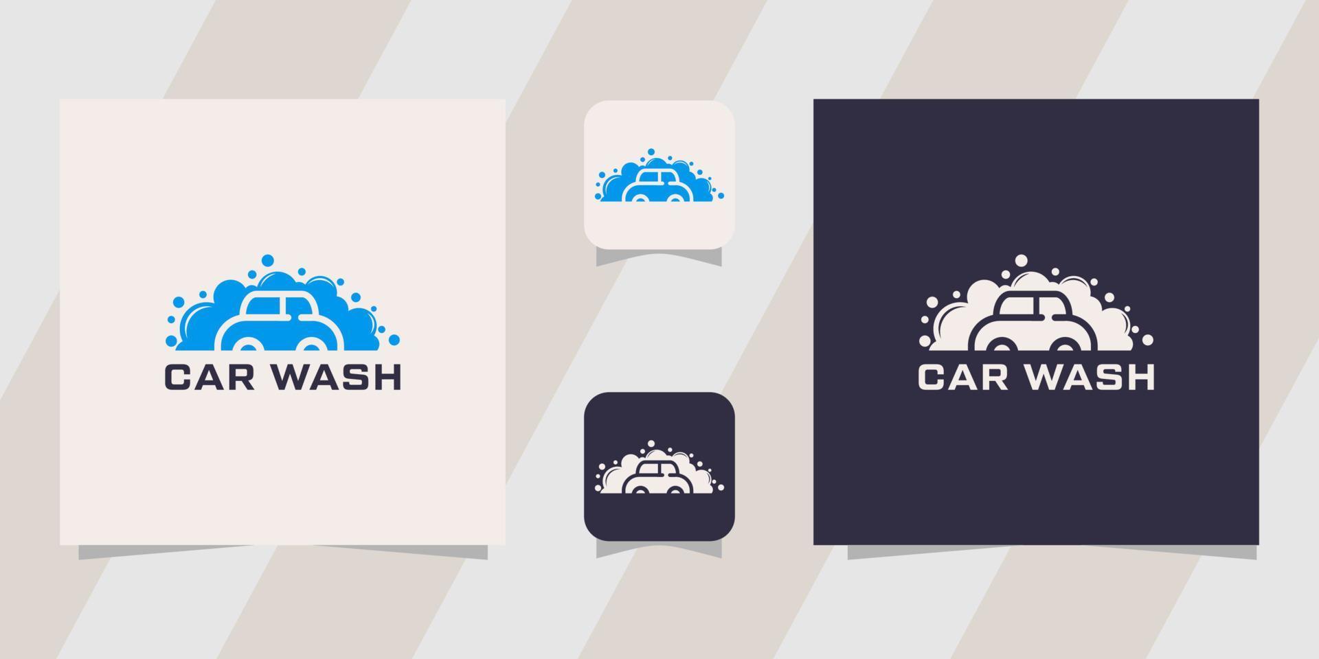 car wash logo template vector