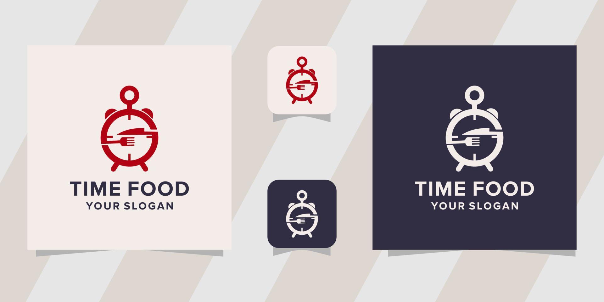 time food logo template vector