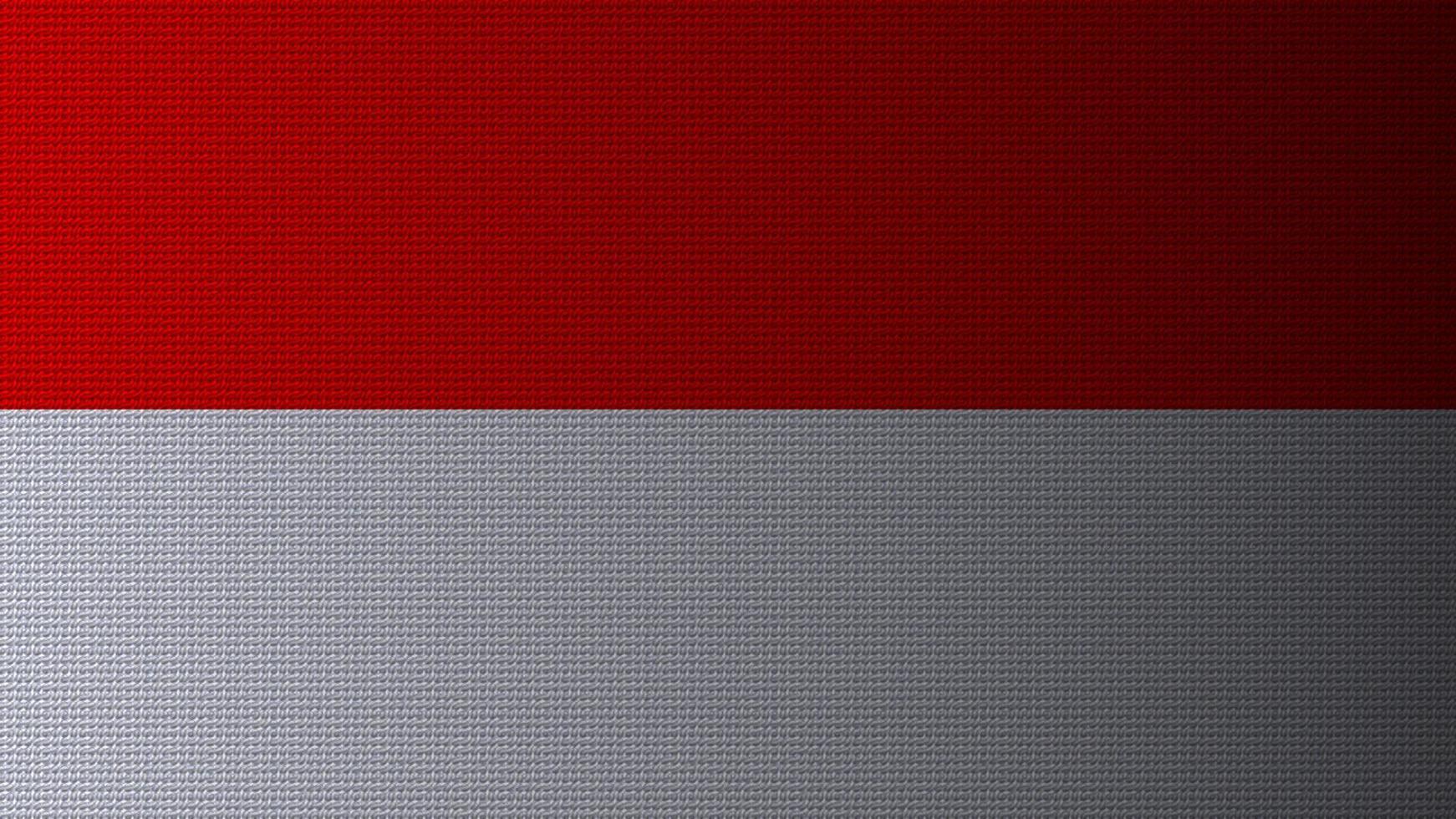 The national flag of Indonesia. The Indonesian duo colors bands. National flag wallpaper with wave pattern, dotted and shadow gradient style. vector