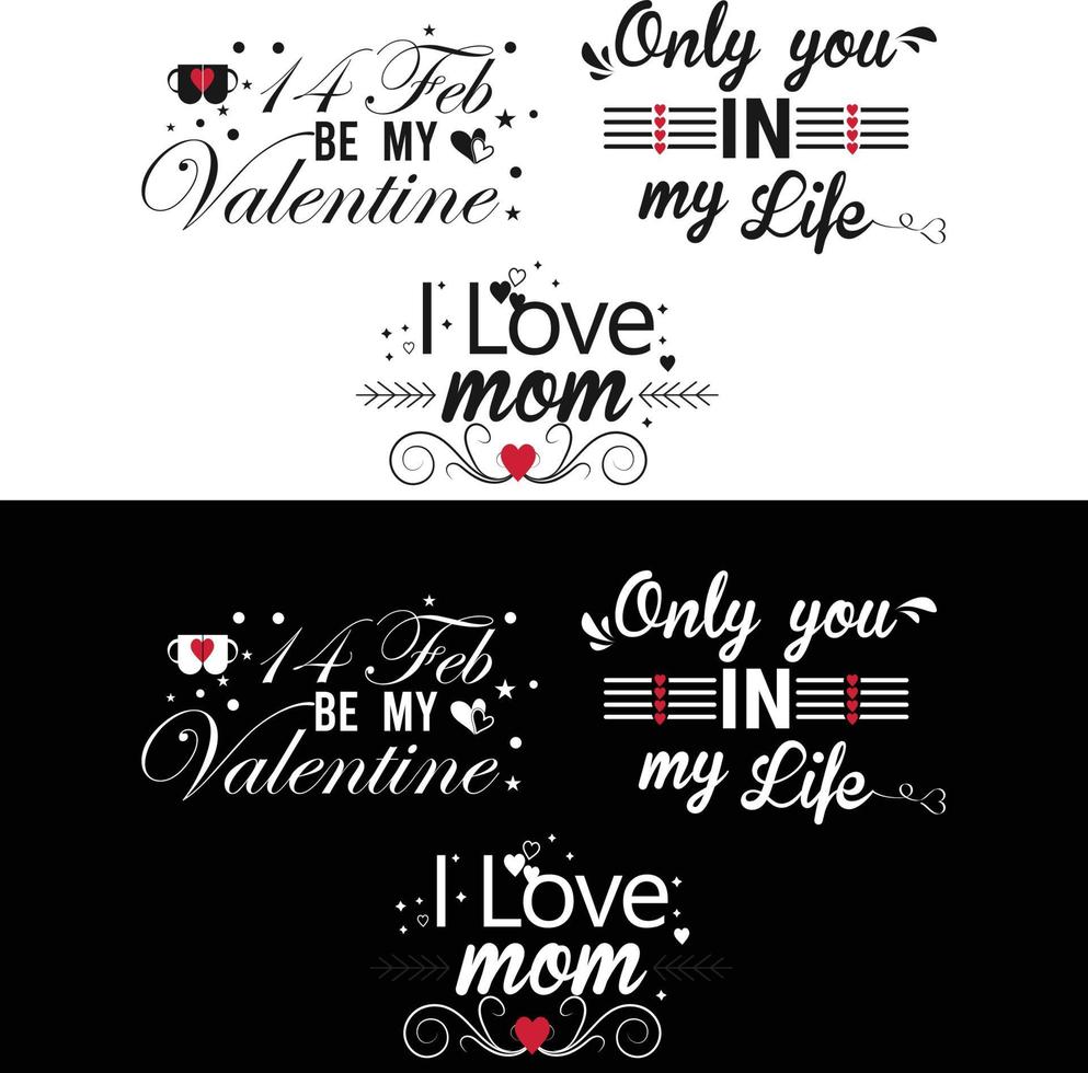 Love Quotes for Valentines Day Design vector