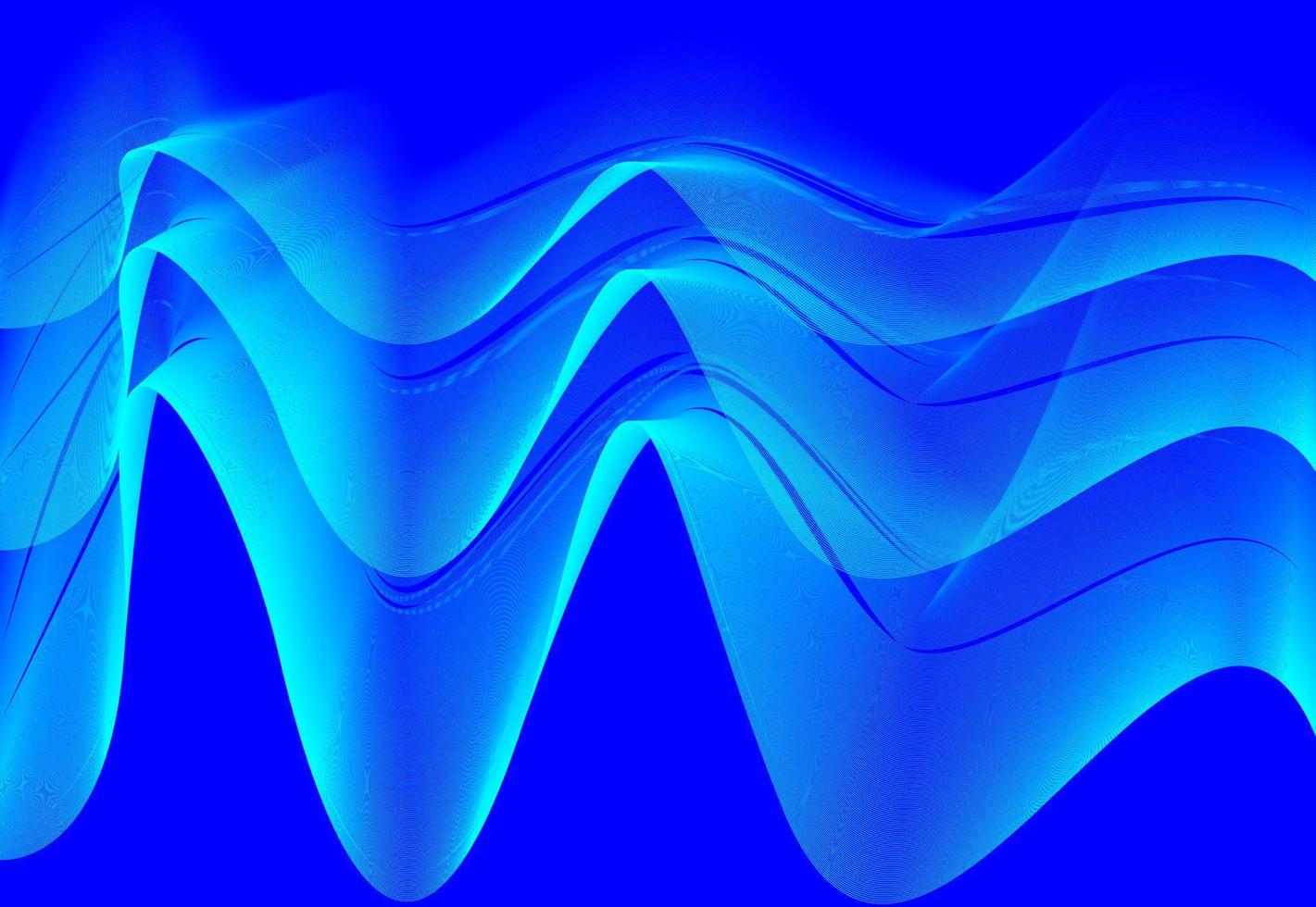 blue abstract background with gradient line art wave effect. futuristic graphics with sound wave technology concept. digital design with monochrome cover. modern templates vector