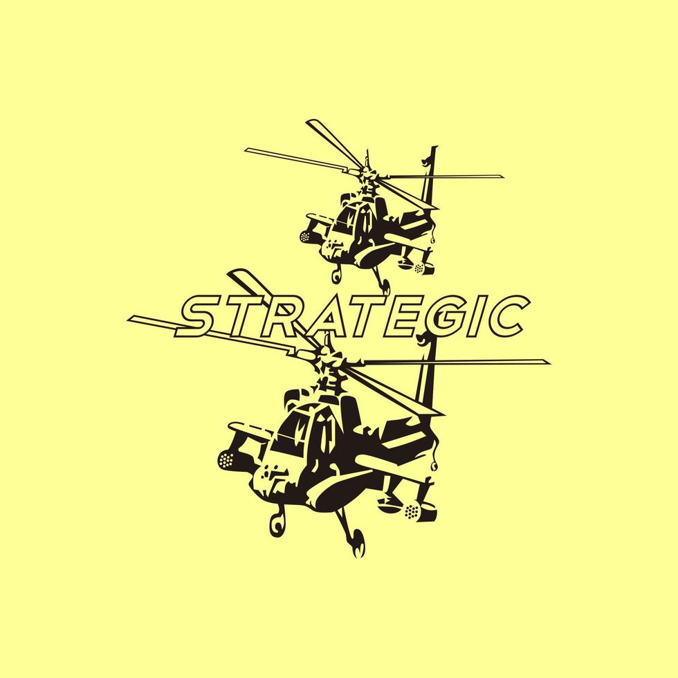 diseño de ilustración de helicóptero vector