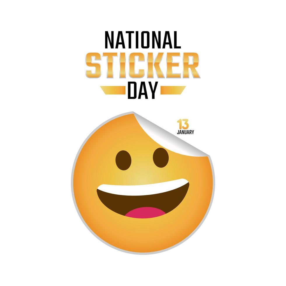 vector graphic of national sticker day good for national sticker day