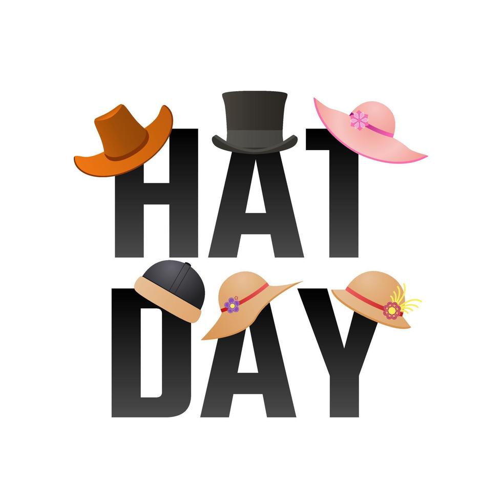 vector graphic of national hat day good for national hat day
