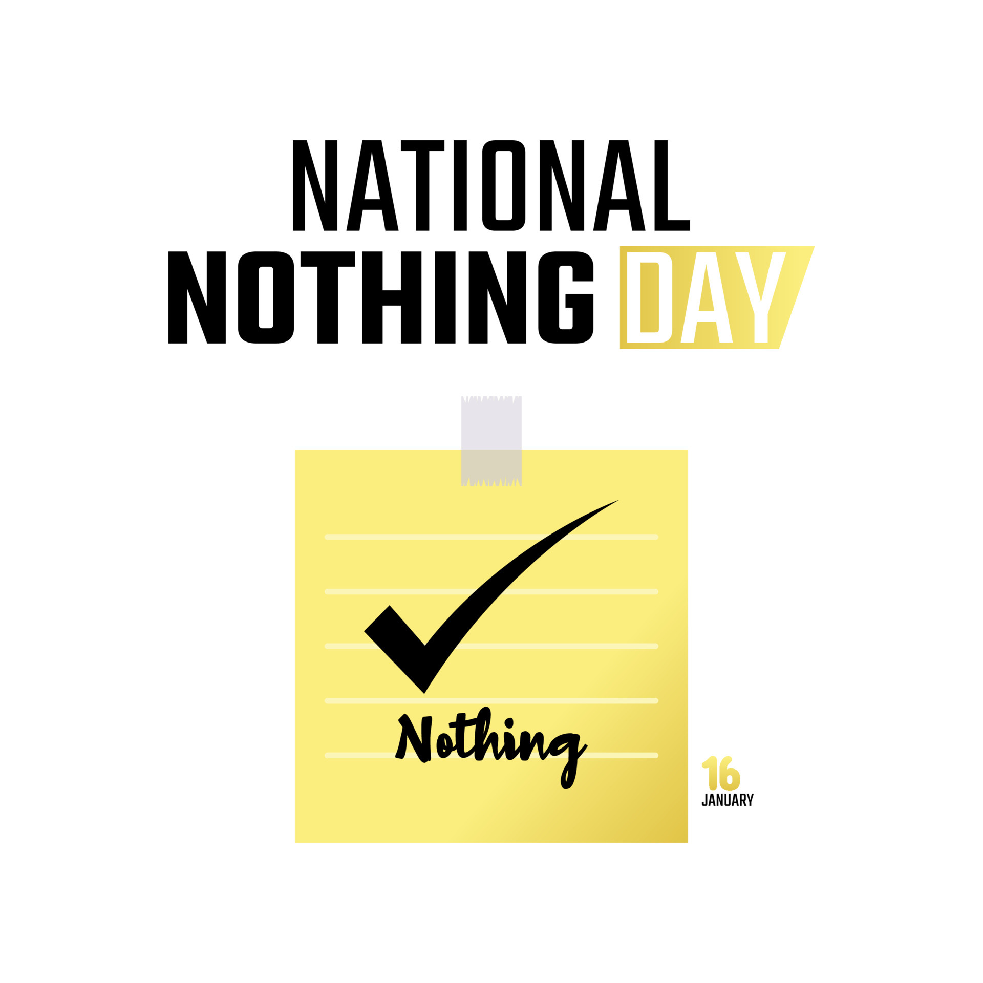 vector graphic of national nothing day good for national nothing day
