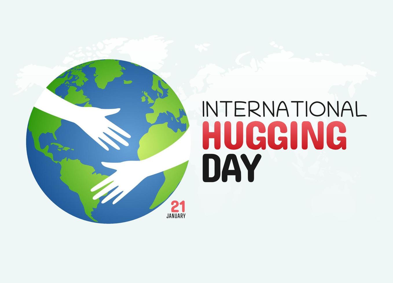 vector graphic of international hugging day good for international hugging day celebration. flat
