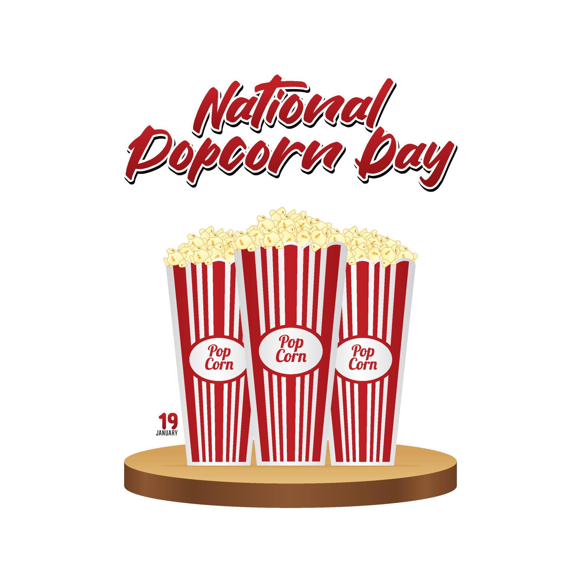 vector graphic of national popcorn day good for national popcorn day