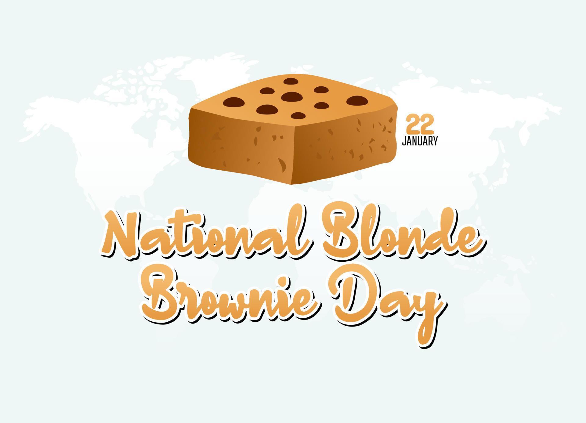 vector graphic of national blonde brownie day good for national blonde