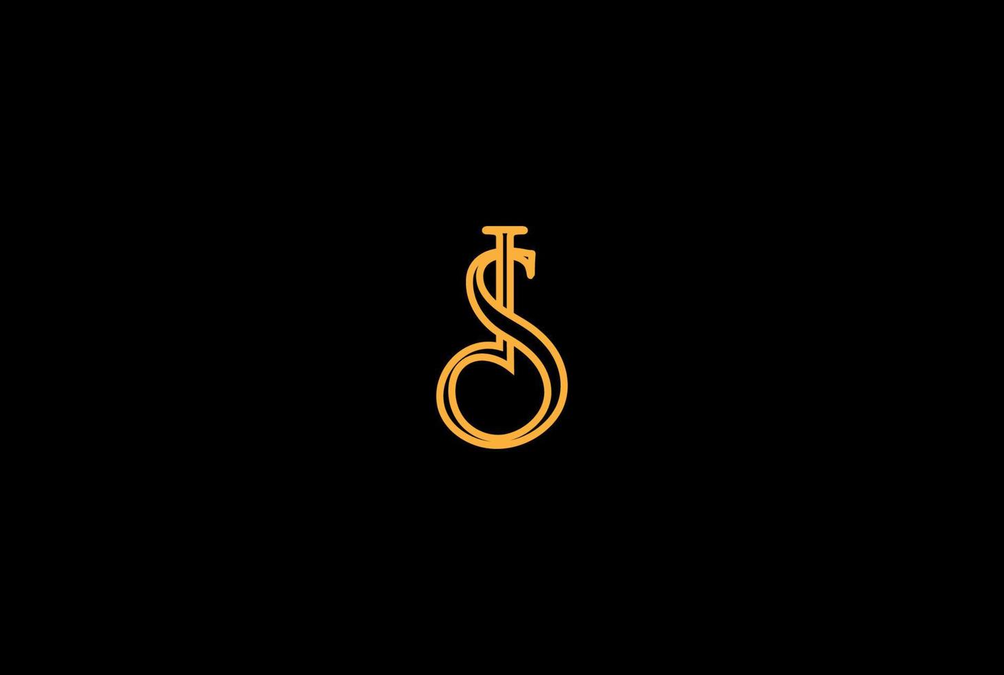 Initial Letter IS SI DS SD Logo Design Vector