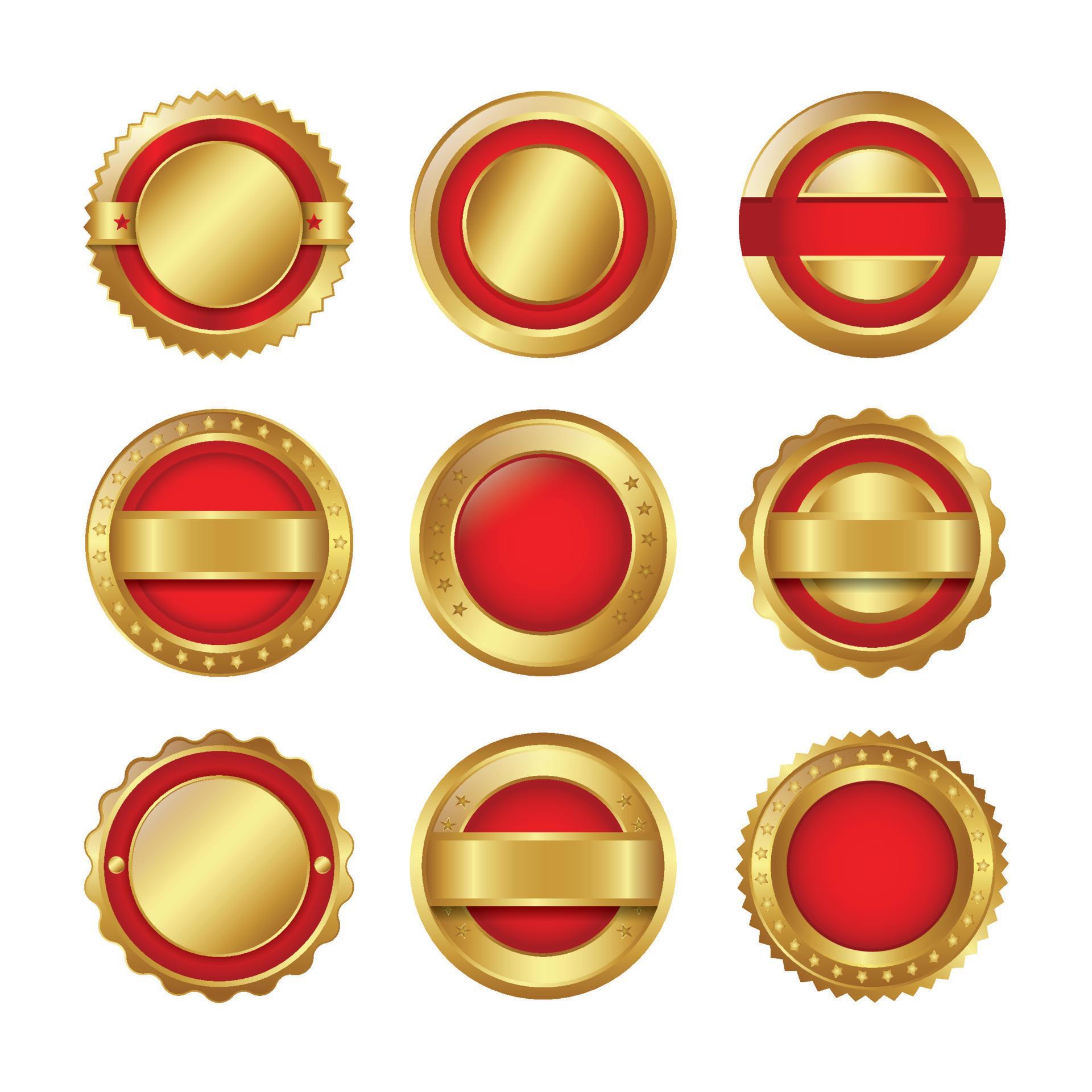 gold badge vector element 4921578 Vector Art at Vecteezy