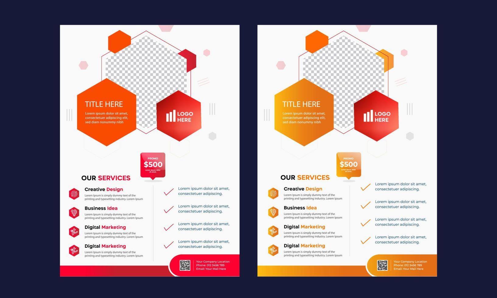 Corporate Flyer Design Template Vector. Flyer brochure design, business cover size A4 template, geometric rhombus red,blue,yellow color. A4 flyer design vector