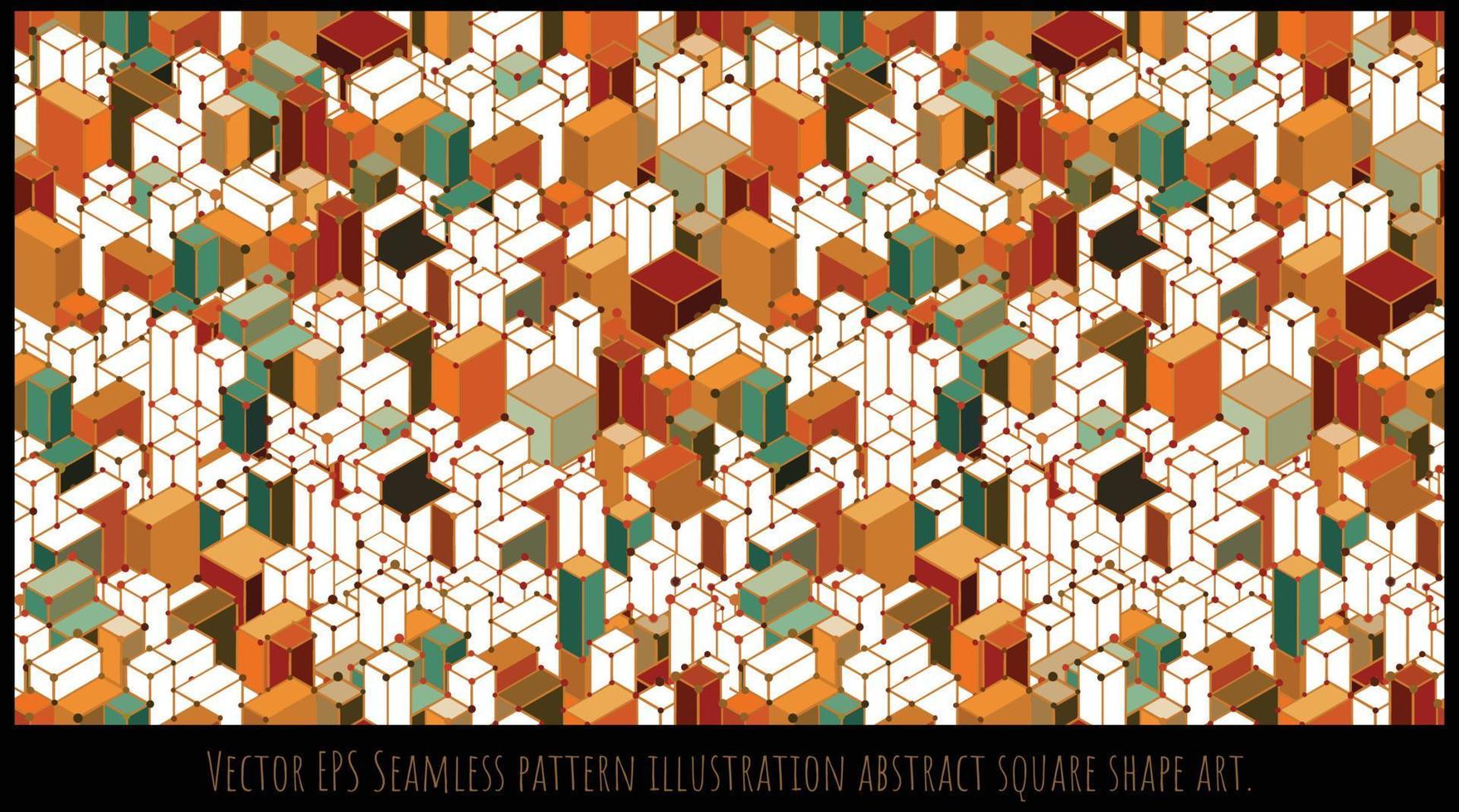 vector eps ilustración de patrones sin fisuras arte abstracto de forma cuadrada