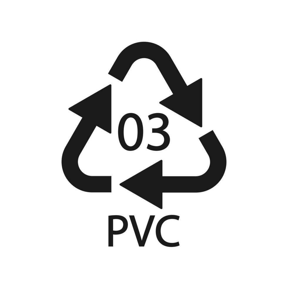 High-density Polyethylene 03 PVC Icon Symbol vector