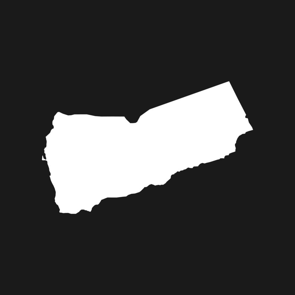 Map of Yemen on Black Background vector