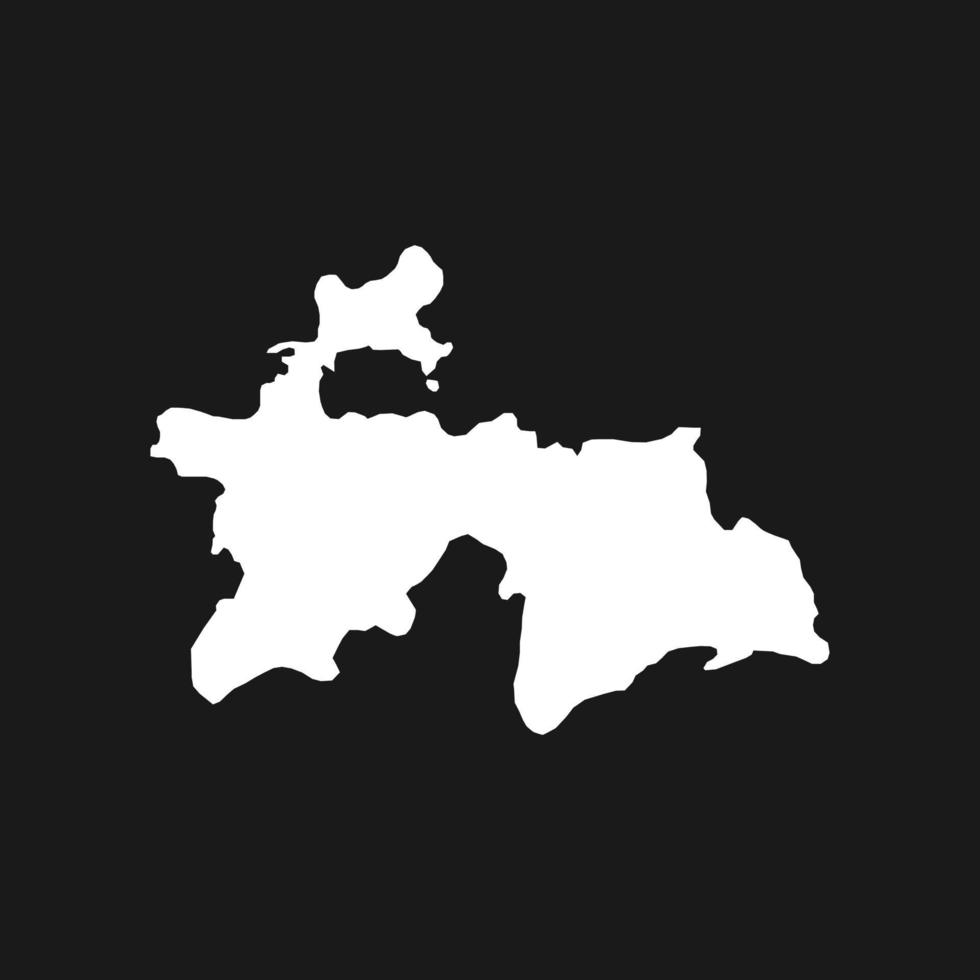 Map of Tajikistan on Black Background vector