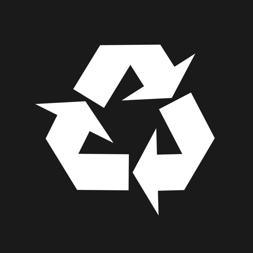 Recycle symbol. Triangular recycling icon. vector