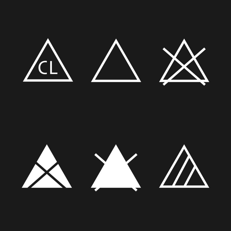 símbolos de lavado de ropa, iconos para secar. ilustración vectorial. vector