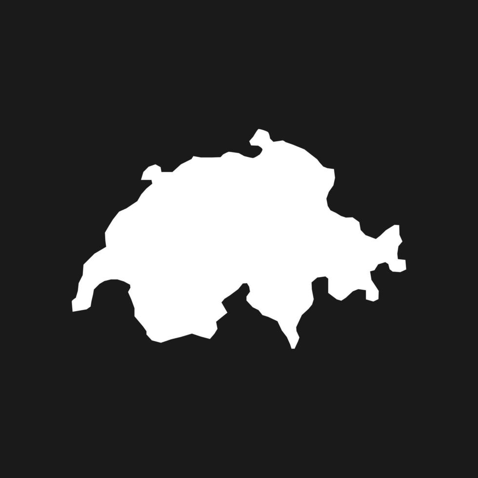 Map of Switzerland on Black Background vector
