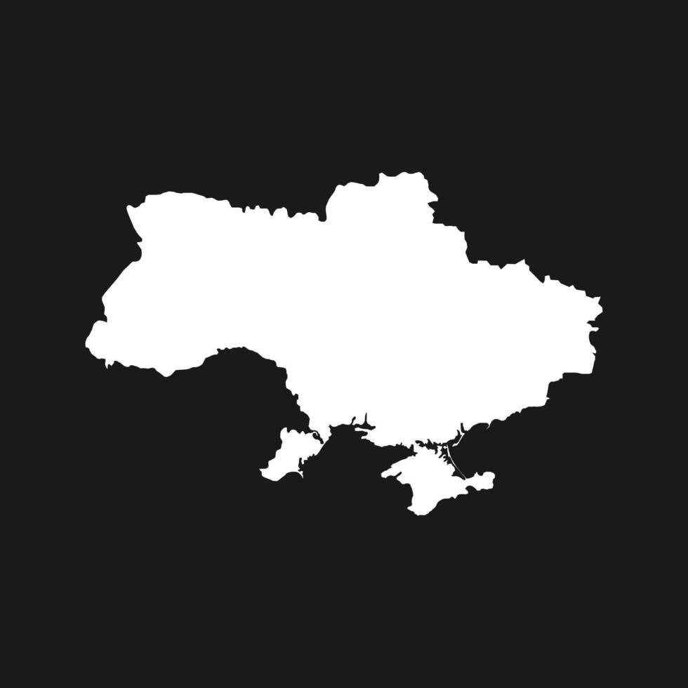 Map of Ukraine on Black Background vector