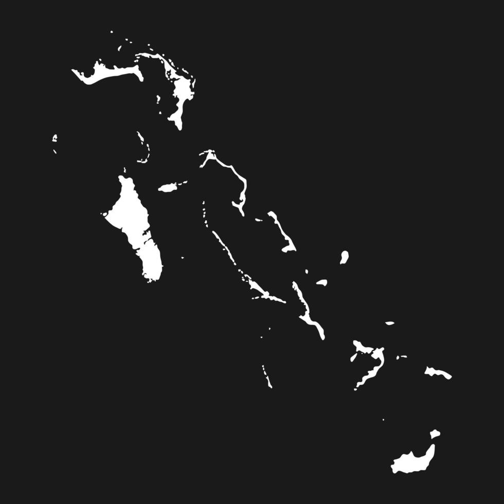 High detailed vector map Bahamas